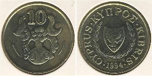 10 Cent Republic of Cyprus (1960 - ) Brass 