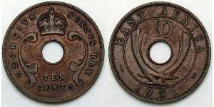 10 Cent África Oriental Bronce Jorge V (1865-1936)