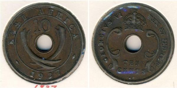 10 Cent East Africa Bronze George VI (1895-1952)