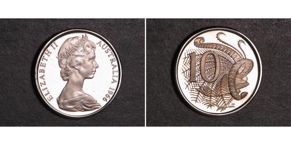 10 Cent Australia (1939 - ) Copper/Nickel Elizabeth II (1926-2022)