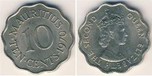 10 Cent Mauritius Copper/Nickel Elizabeth II (1926-2022)