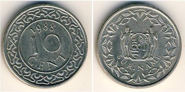 10 Cent Suriname Copper/Nickel 