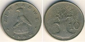 10 Cent Zimbabwe (1980 - ) Copper/Nickel 