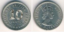 10 Cent Fédération de Malaisie (1948 - 1963) Cuivre/Nickel Elizabeth II (1926-2022)