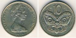 10 Cent Nouvelle-Zélande Cuivre/Nickel Elizabeth II (1926-2022)