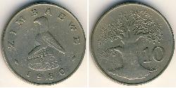 10 Cent Zimbabwe (1980 - ) Cuivre/Nickel 