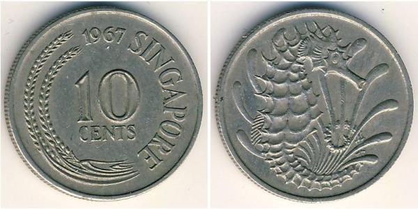10 Cent Singapur / Kanada Kupfer/Nickel Elizabeth II (1926-2022)
