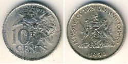 10 Cent Trinidad und Tobago Kupfer/Nickel 