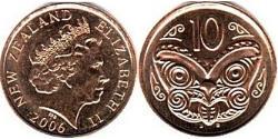 10 Cent Neuseeland Kupfer/Stahl 