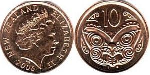 10 Cent Neuseeland Kupfer/Stahl 