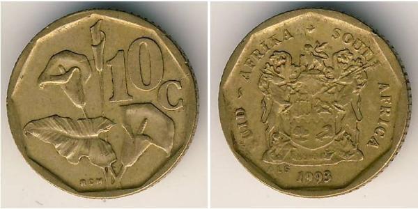 10 Cent Sudáfrica Latón 