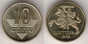 10 Cent Litauen (1991 - ) Messing/Nickel 