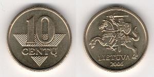 10 Cent Litauen (1991 - ) Messing/Nickel 