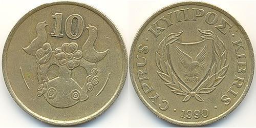 10 Cent Republik Zypern (1960 - ) Messing/Nickel 