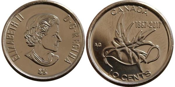 10 Cent Canada Nichel Elisabetta II (1926-2022)