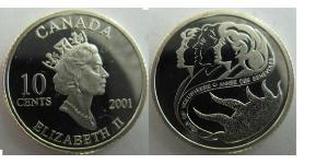 10 Cent Canadá Níquel Isabel II (1926-2022)