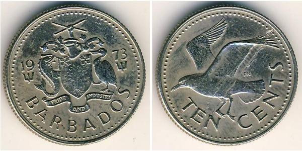 10 Cent Barbados Níquel/Cobre 
