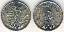10 Cent Singapur Níquel/Cobre 
