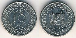 10 Cent Surinam Níquel/Cobre 