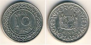 10 Cent Surinam Níquel/Cobre 