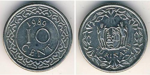 10 Cent Surinam Níquel/Cobre 