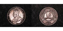 10 Cent British Honduras (1862-1981) Plata Jorge V (1865-1936)
