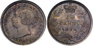 10 Cent Canadá Plata Victoria (1819 - 1901)