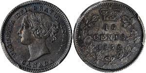 10 Cent Canadá Plata Victoria (1819 - 1901)