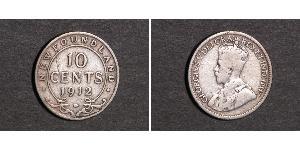 10 Cent Canadá Plata Jorge V (1865-1936)