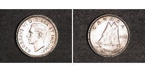 10 Cent Canadá Plata Jorge VI (1895-1952)