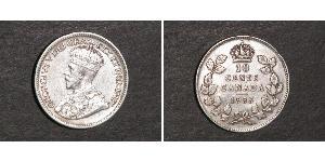 10 Cent Canadá Plata Jorge V (1865-1936)