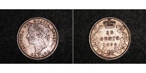 10 Cent Canadá Plata Victoria (1819 - 1901)