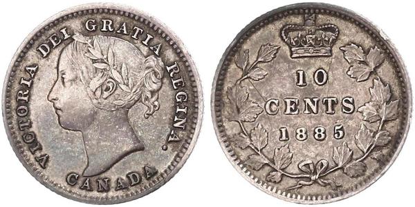 10 Cent Canadá Plata Victoria (1819 - 1901)