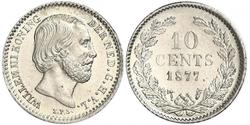 10 Cent Reino de los Países Bajos (1815 - ) Plata Guillermo III de los Países Bajos