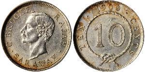 10 Cent Sarawak Plata 