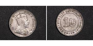 10 Cent Straits Settlements (1826 - 1946) Plata Eduardo VII (1841-1910)