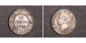 10 Cent Terranova y Labrador Plata Victoria (1819 - 1901)