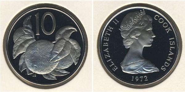 10 Cent Isole Cook Rame/Nichel Elisabetta II (1926-2022)