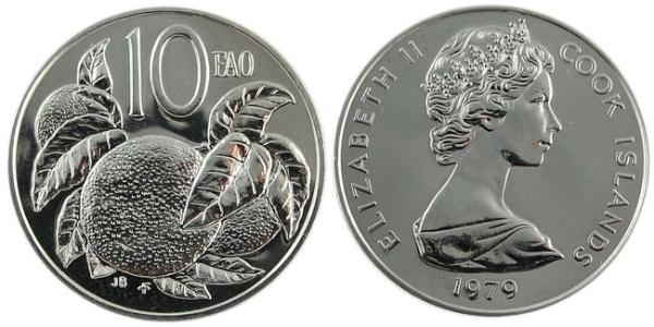 10 Cent Isole Cook Rame/Nichel Elisabetta II (1926-2022)