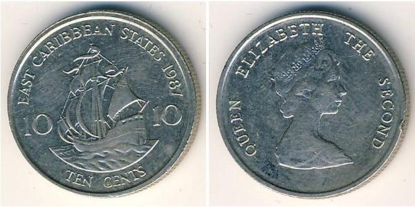 10 Cent  Rame/Nichel Elisabetta II (1926-2022)