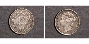 10 Cent British Honduras (1862-1981) Silber Victoria (1819 - 1901)