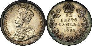 10 Cent Kanada Silber George V (1865-1936)