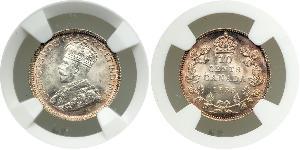 10 Cent Kanada Silber George V (1865-1936)