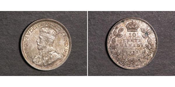 10 Cent Kanada Silber George V (1865-1936)
