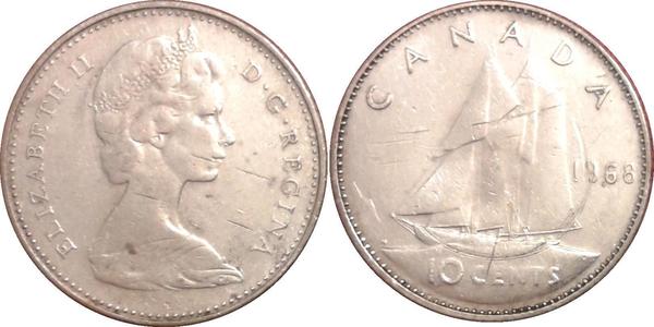 10 Cent Kanada Silber Elizabeth II (1926-2022)