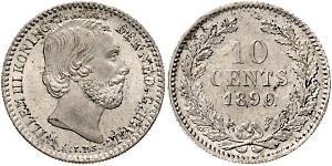 10 Cent Königreich der Niederlande (1815 - ) Silber Wilhelm III. (Niederlande)