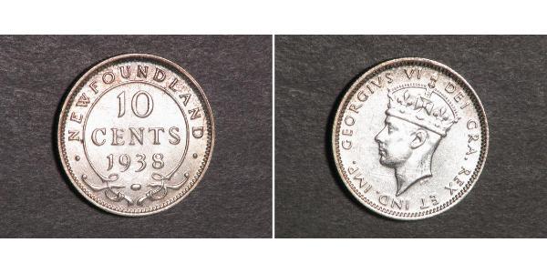 10 Cent Neufundland und Labrador Silber Georg VI (1895-1952)
