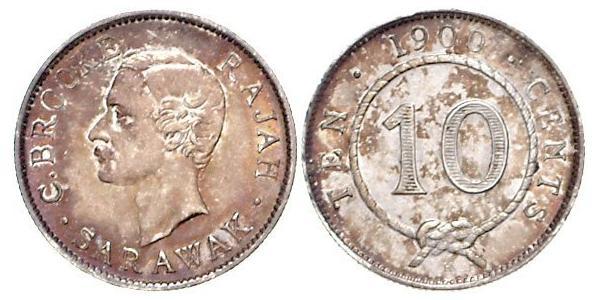 10 Cent Sarawak Silber 