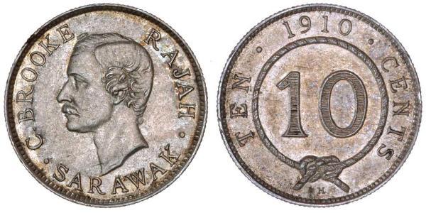 10 Cent Sarawak Silber 