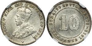 10 Cent Straits Settlements (1826 - 1946) Silber George V (1865-1936)